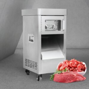 EZ-U Commercial Meat Cutting Machine, DQ-SL 1100W, Stainless Steel, 1000 Lbs/H Capacity, Multiple Blade Sizes NSF