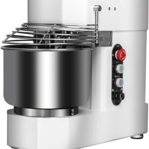 EZ-U Commercial Dough Spiral Mixer,10Liter 750W Stainless Steel Bowl with Safety Cover, for Bread and Pizza Dough Waterproof Switch