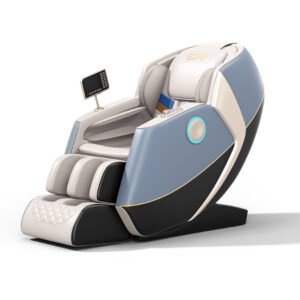 EZ-U Full Body Massage Chair, AS-199 M Beige Zero Gravity Shiatsu Recliner, Airbags, Kneading and Foot Massage LED Screen Controls,CE Certification.