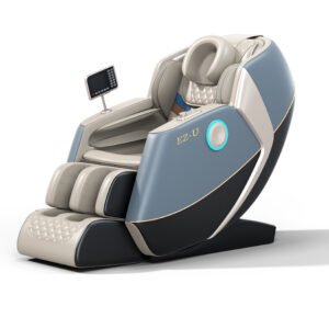 EZ-U Full Body Massage Chair AS-199F Beige, Lexury Zero Gravity Shiatsu Recliner with Airbags, Kneading and Foot Massage, LCD Touchscreen Controls,CE Certification.