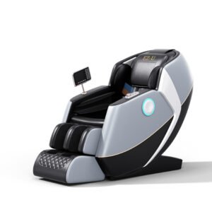 EZ-U Full Body Massage Chair, AS-199 M Grey Lexury Zero Gravity Shiatsu Recliner with Airbags, Kneading and Foot Massage, LCD Touchscreen Controls,CE Certification.