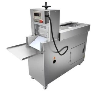 EZ-U Commercial Fully Automatic Slicer, Two Rolls Meat cutting machine for Frozen Beef Lamb Rolls with High Efficiency