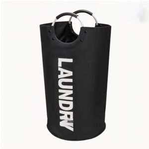 EZ-U 90L Large Laundry Basket Laundry Hamper Dirty Clothes Hamper with Handle Freestanding Collapsible Laundry Hamper 600D Oxford Fabric Waterproof with Handles Black (1-PACK)